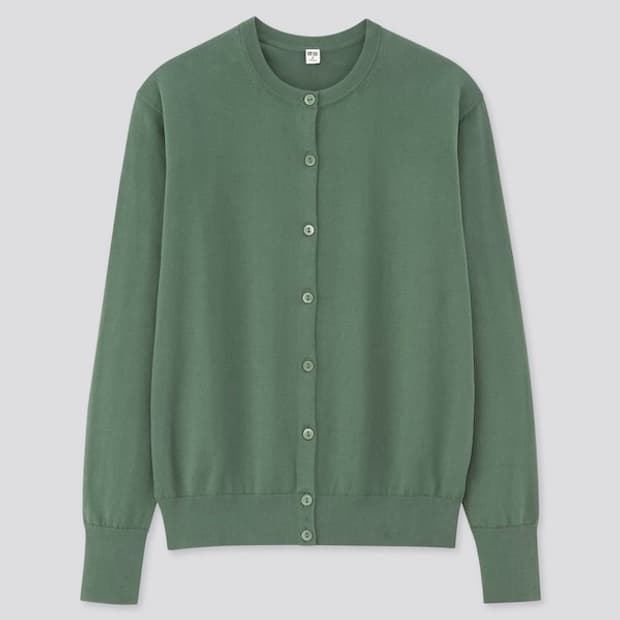 UNIQLO UV컷 수피마 코튼 크루넥 가디건
