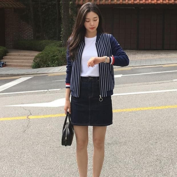 🌿 봄코디추천 | 타미힐피거 스트라이프 블루종 | 가볍고 핏예쁨