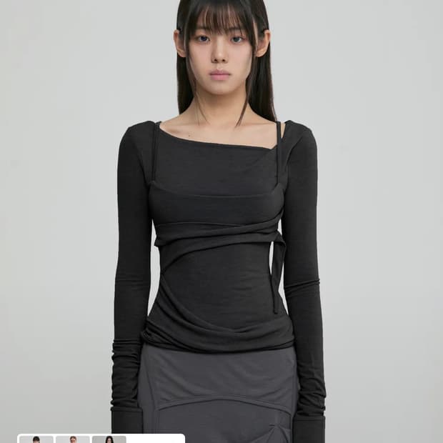 플레어업 레이어드 롱슬리브 블랙