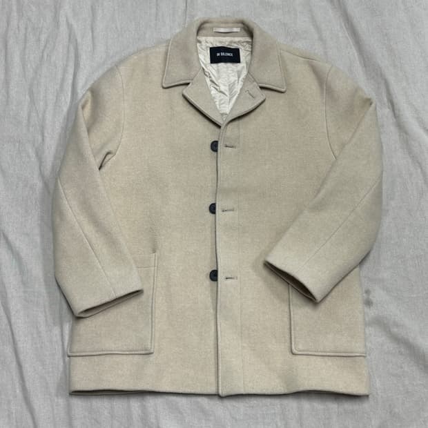 인사일런스 울 크림 하프코트 L 