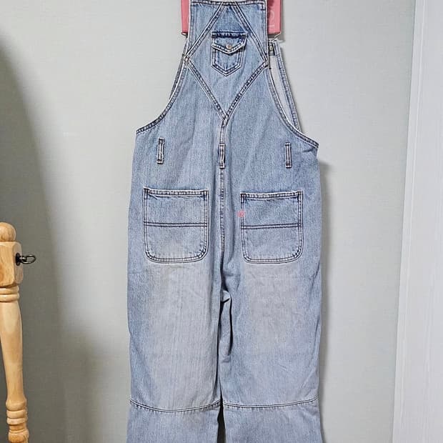 게스 빈티지 데님 멜빵 팬츠