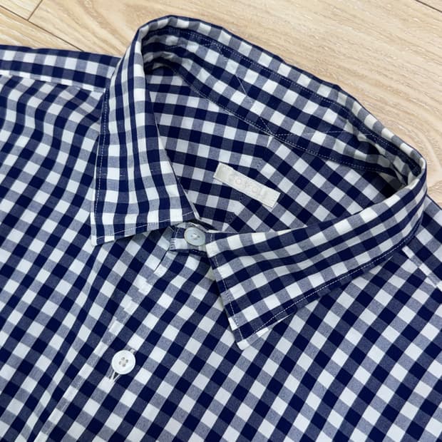 코모리 17ss 깅엄 체크 셔츠