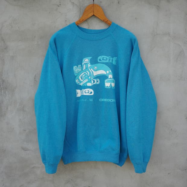 80s 노스웨스트 트래디셔널 폼라인 아트웍 스웻셔츠