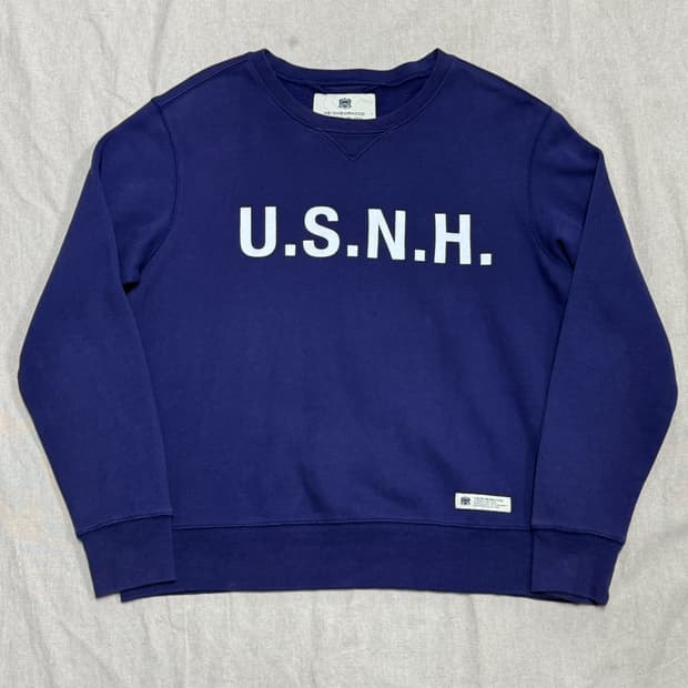 네이버후드 빈티지 밀리터리 스웻 맨투맨 L