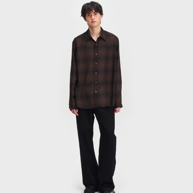 벨리에 브리즈 치코 셔츠 - 브라운 체크 95(3)사이즈 급처