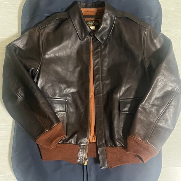 Rrl 레어 a-2 레더 자켓