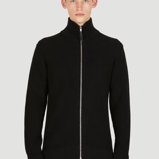 M) 메종 마르지엘라 니트 집업 가디건 블랙