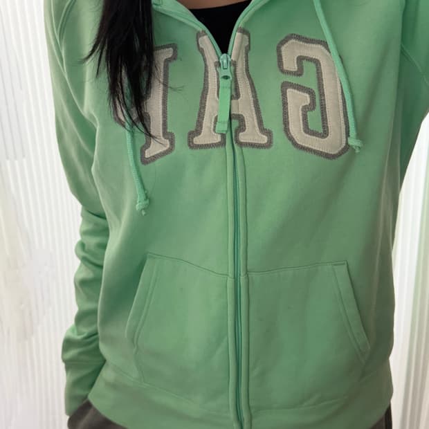 갭 민트 후드집업 L