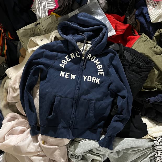 아베크롬비 네이비 기모 맨즈 후드집업 L