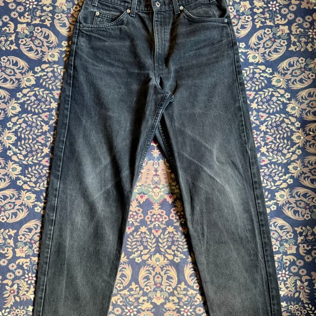 90s 푸에르토리코 리바이스 오렌지탭 505 블랙진