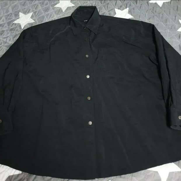 EUNOIA 유노이아 나일론100% 오버 셔츠 블랙 (F)