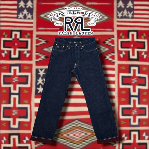 [30x32] RRL 더블알엘 스트레이트 레그 플란넬 라인드 데님 팬츠