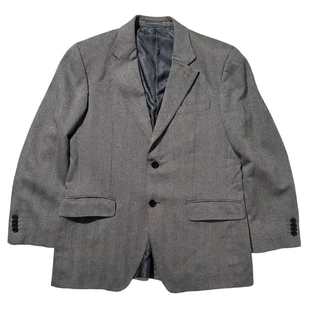 지방시 울 캐시미어 헤링본 싱글 2B 블레이저 자켓