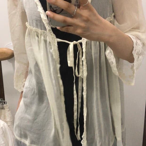 시스루 스트링 가디건