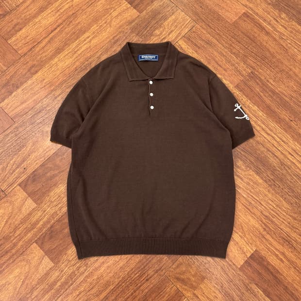 XL 건지울른스 브라운 반팔 니트 