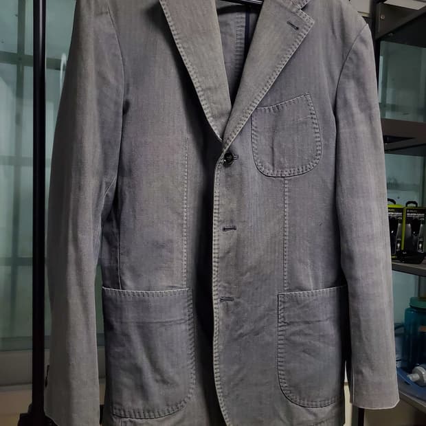 솔티 그레이 데님 자켓 블레이저