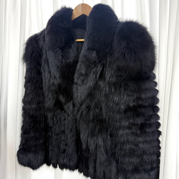 리얼 폭스퍼 자켓 (Navy)