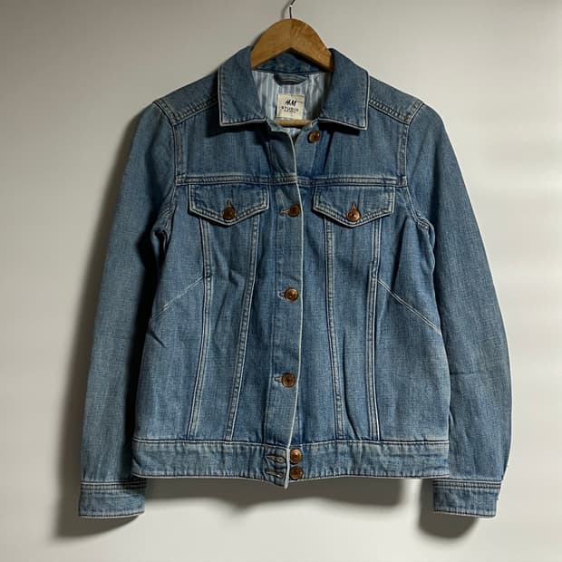 H&M 연청 크롭 트러커 데님 자켓 청자켓 S