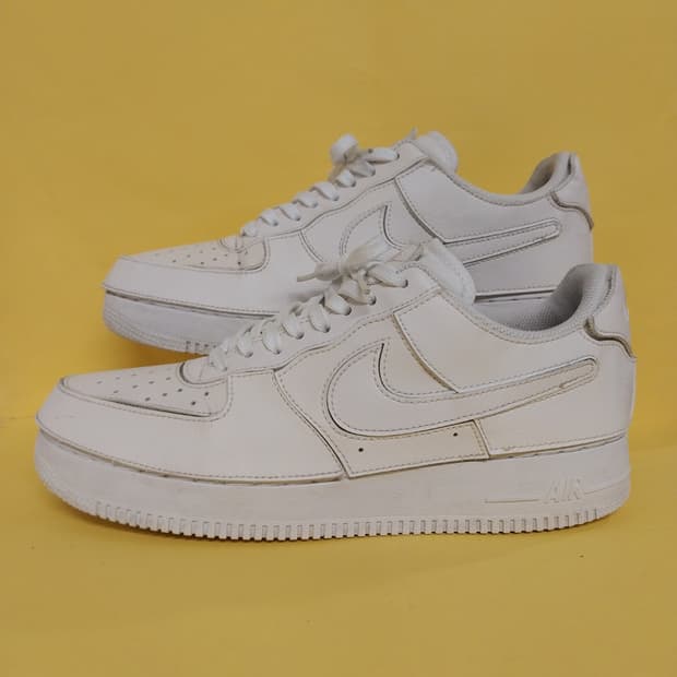 남성 나이키 에어포스1 로우 1/1 스티치 커스텀 운동화 (270)