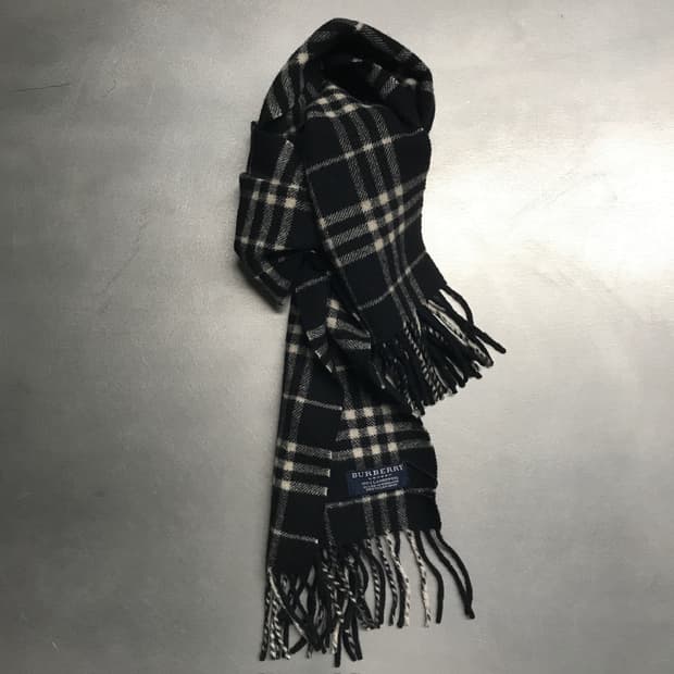 버버리 정품 램스울 머플러 블랙
