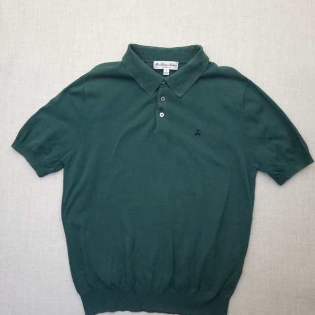 브룩스브라더스 반팔 카라니트 그린 m