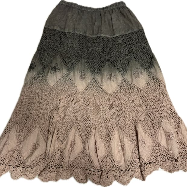 빈티지 그런지페어리 모리걸 크로셰 스커트