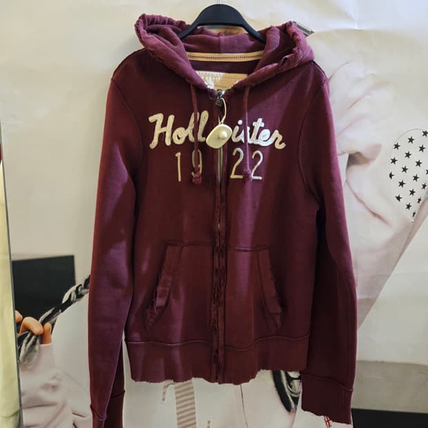 홀리스터그런지 버건디후드집업💯