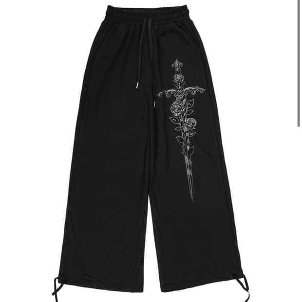 (새상품) 달링유어배드 코르셋 기모 스웻팬츠 BLACK