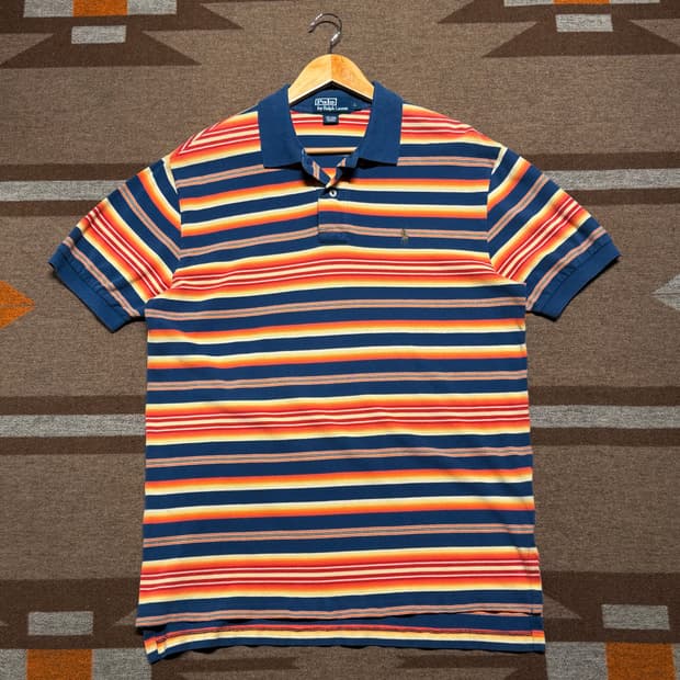 폴로랄프로렌 멀티컬러 반팔 카라티 L