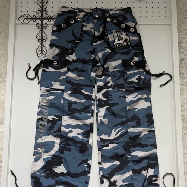 • Blue Camo Detail Pants