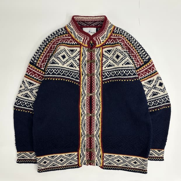스노우피크 노르딕패턴 퓨어울 가디건 스웨터