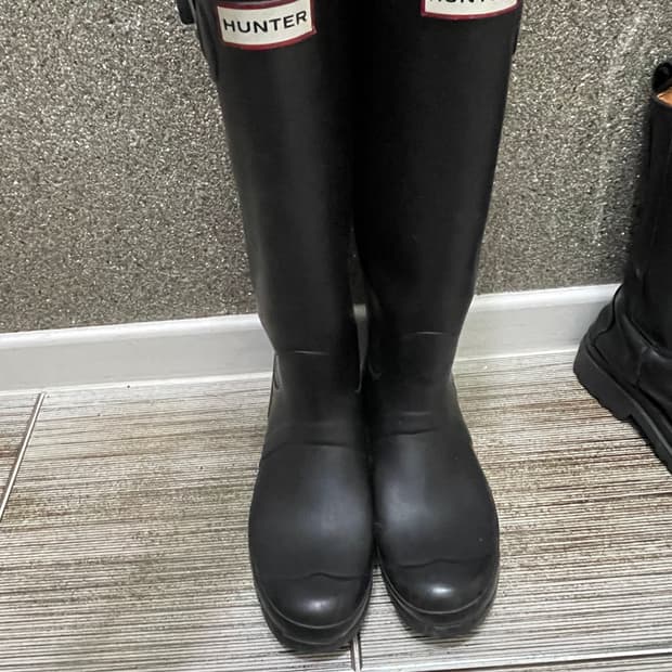 헌터 롱 레인부츠 톨 250 블랙
