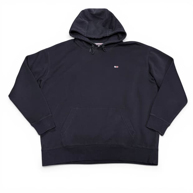 XL 타미힐피거 타미진스 블랙 스몰로고 후드티