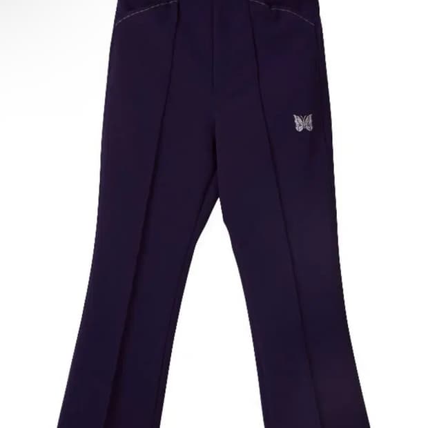 니들스  버터플라이 자수 트라우저 팬츠 퍼플 L라지