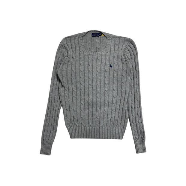 폴로 랄프로렌 포니 꽈배기 니트 그레이