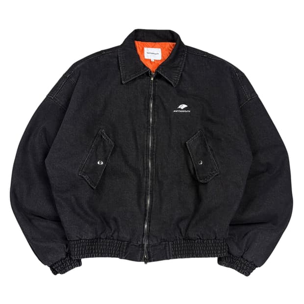 어나더유스 워싱 블랙컬러 데님 봄버