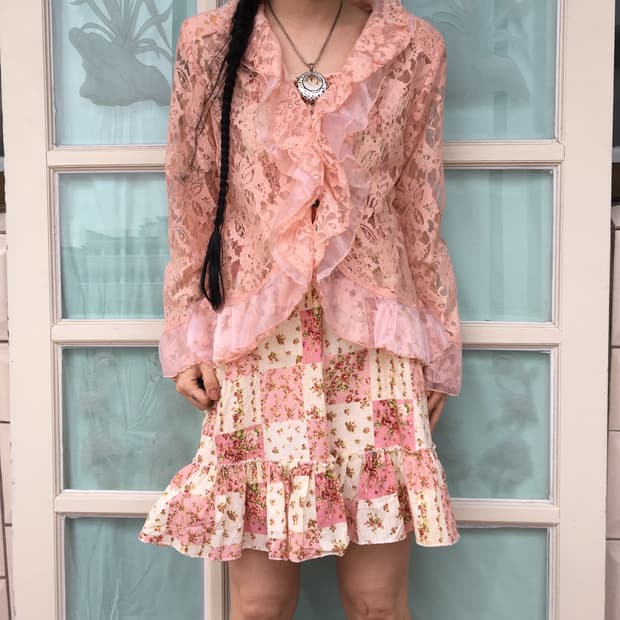 Ruffle point lace jacket