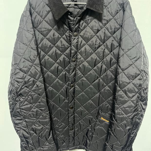 바버  남성블랙 퀼팅 자켓