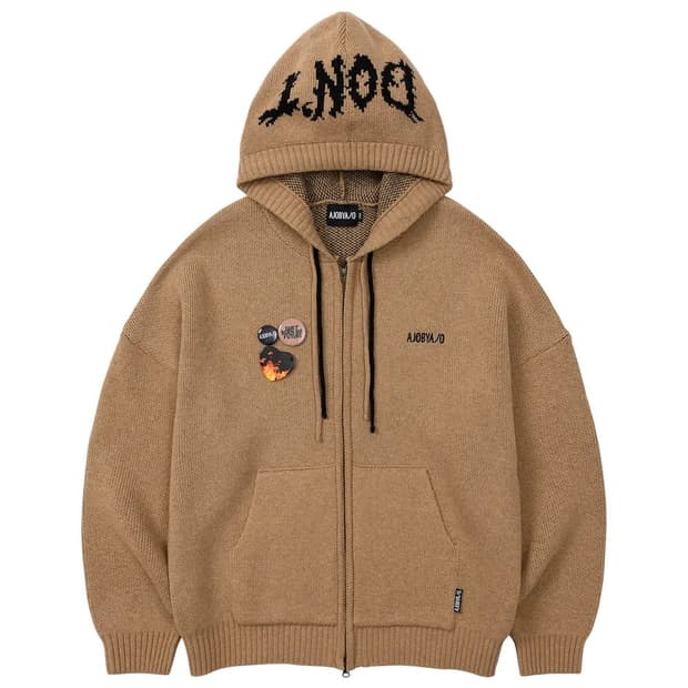 아조바이아조 니트 집업 L