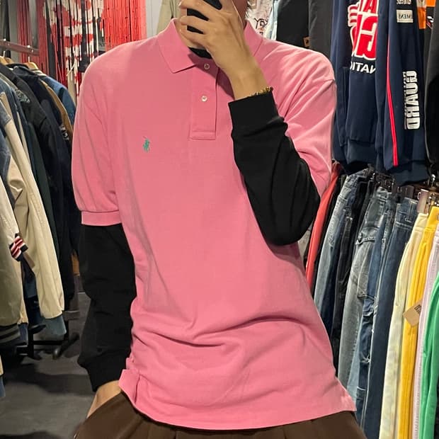 [IM] Polo 폴로 핑크 카라 반팔