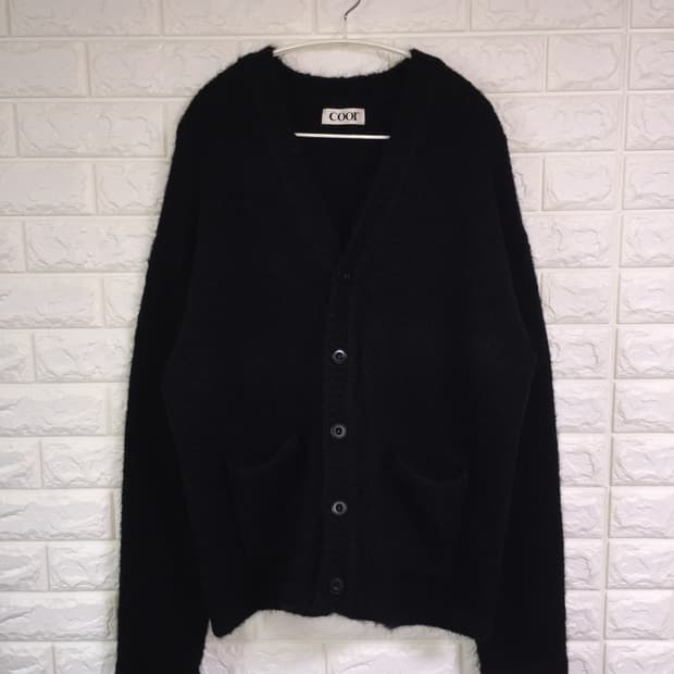 쿠어 coor 헤어리 소프트 알파카 가디건 L