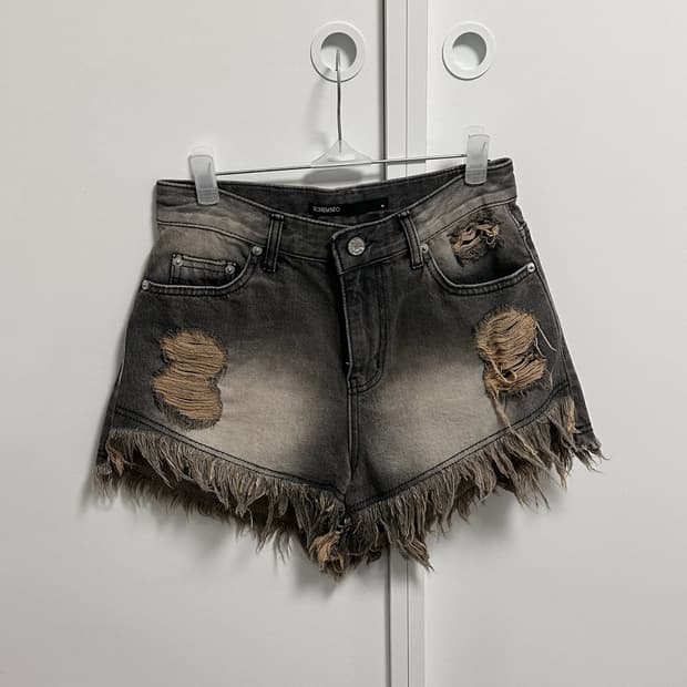 보헤미안서울 데미지 데님 반바지 m