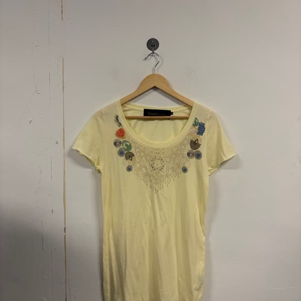 W- M) JPN 넥 그래픽 프린팅 반팔 T412