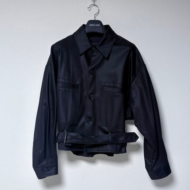 메종미네드 코팅 블랙 데님 자켓 M