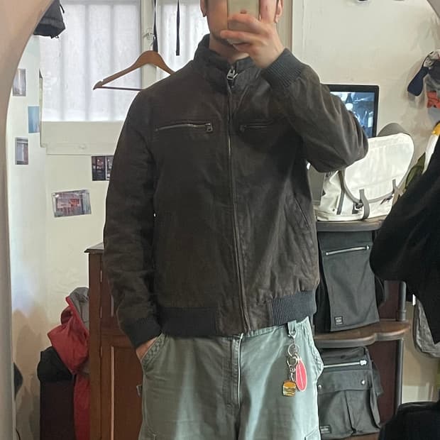 리바이스 가죽 자켓 L