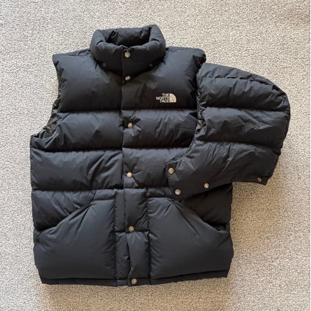 노스페이스 재팬 캠프 시에라 다운 패딩 베스트 블랙 xl 