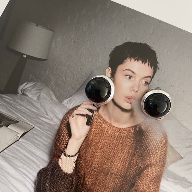 수입 빈티지 블랙돔 귀걸이 이어링 