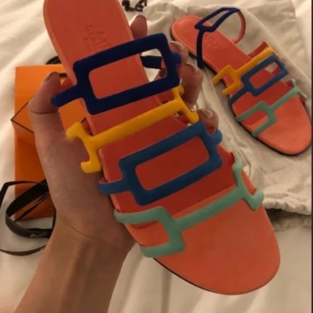 (정품)에르메스 슬리퍼 샌들 상태최상 38사이즈