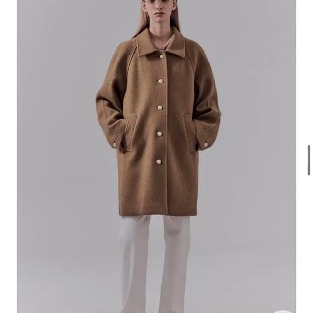 던스트 부클 하프코트 카멜 m