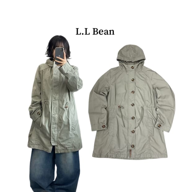 엘엘빈 후드 롱 코트 자켓